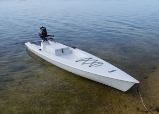 Motorized fishing Kayak pictures- Solo Skiff