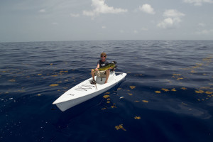 Fishing kayak offshore fishing for mahi