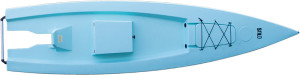 top view of a solo skiff